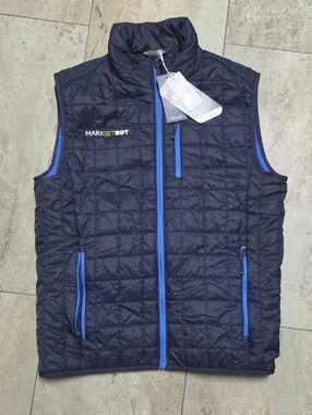 Cutter & Buck Navy Quilted Vest with Blue Trim